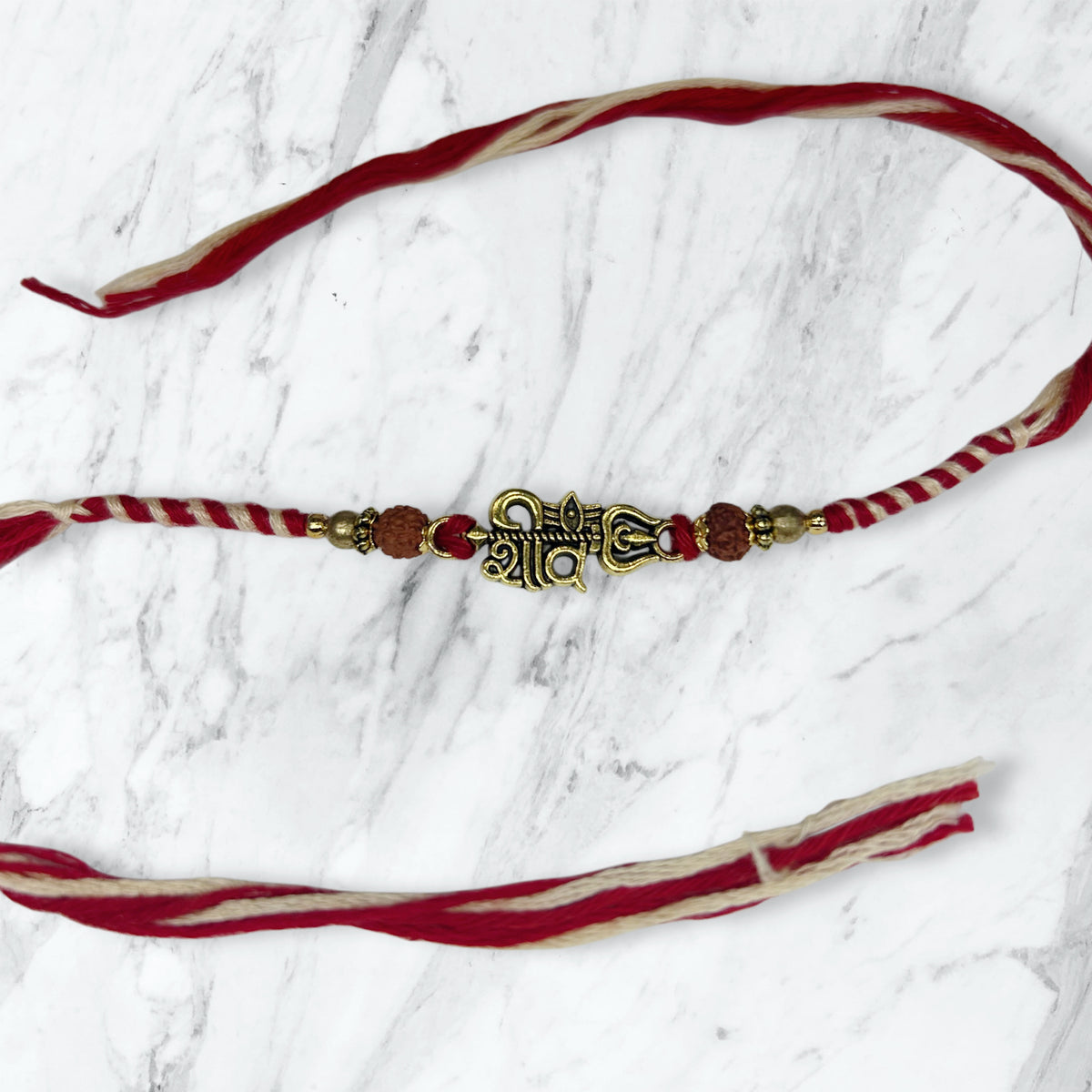 Shiv Om Trishul Rudraksha Rakhi