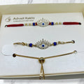 Evil Eye Stone Bhaiya Bhabhi Rakhi Set