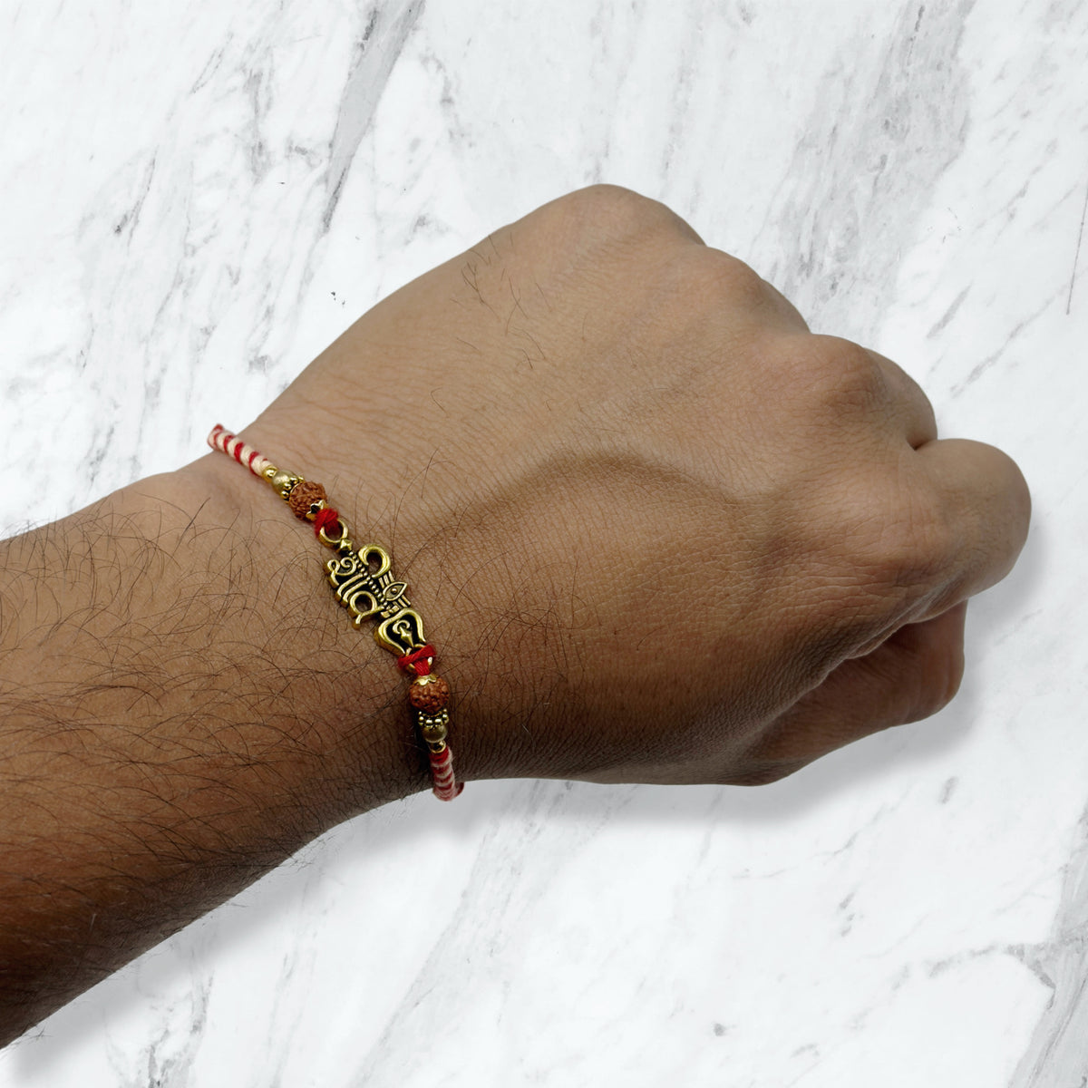 Shiv Om Trishul Rudraksha Rakhi