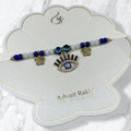 Evil Eye Eyelash Charm & Flower Bead Rakhi
