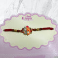 Trishul & Ganesha Meenakari Rudraksha Rakhi