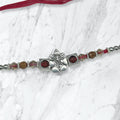 Silver Ganesha & Rudraksha Resham Rakhi