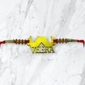 Veera Mustache Gold-Tone Cutout Rakhi