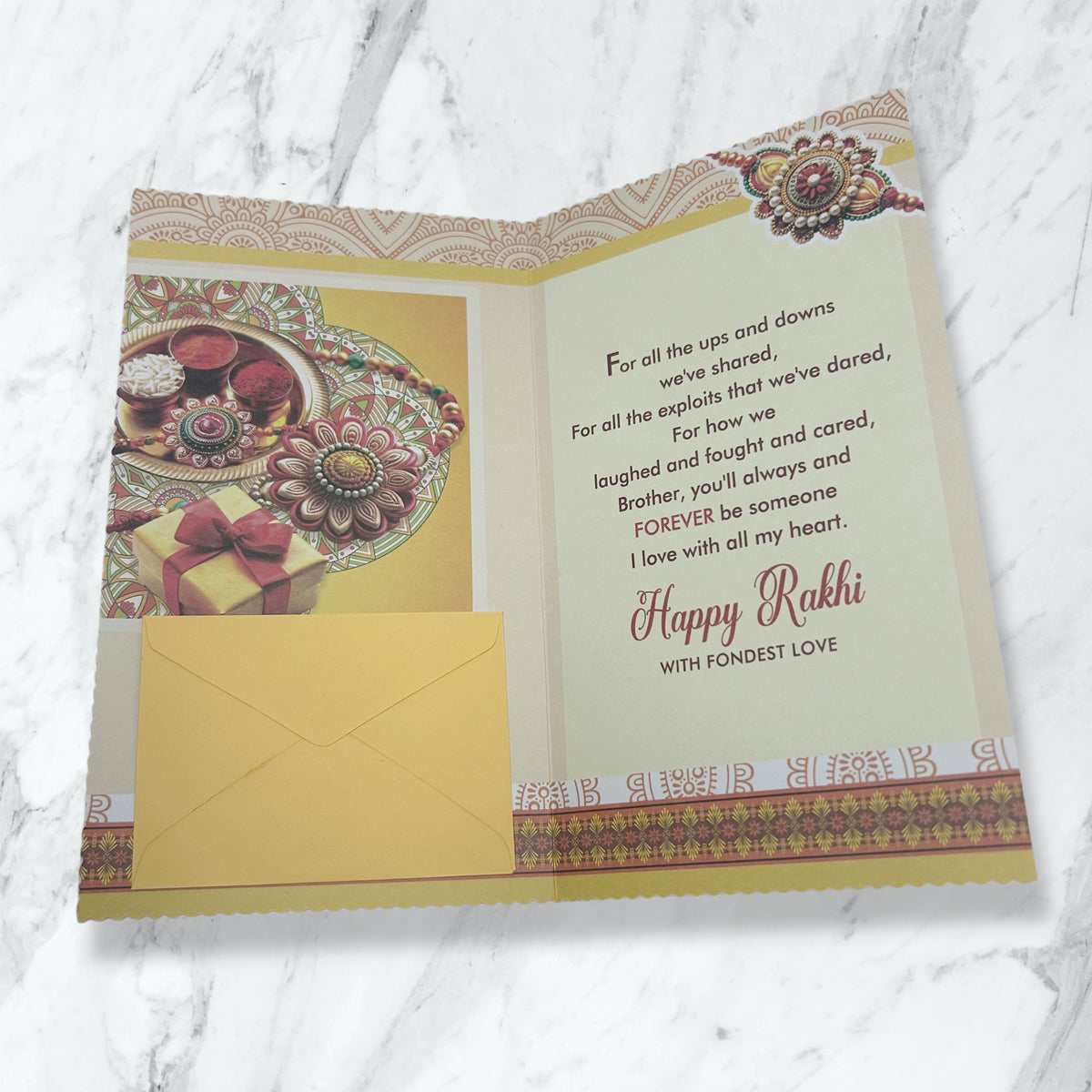 Best Wishes For You Dear Brother - Rakhi Greeting Card