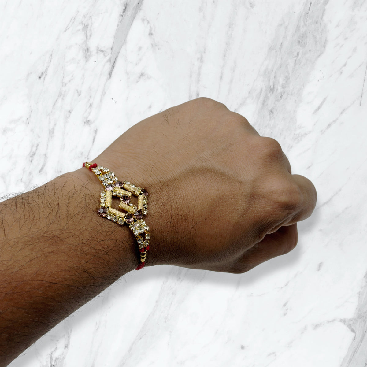 Geometric Stone Rakhi