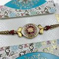 Kamal Meenakari & Stone Gold-Tone Resham Rakhi
