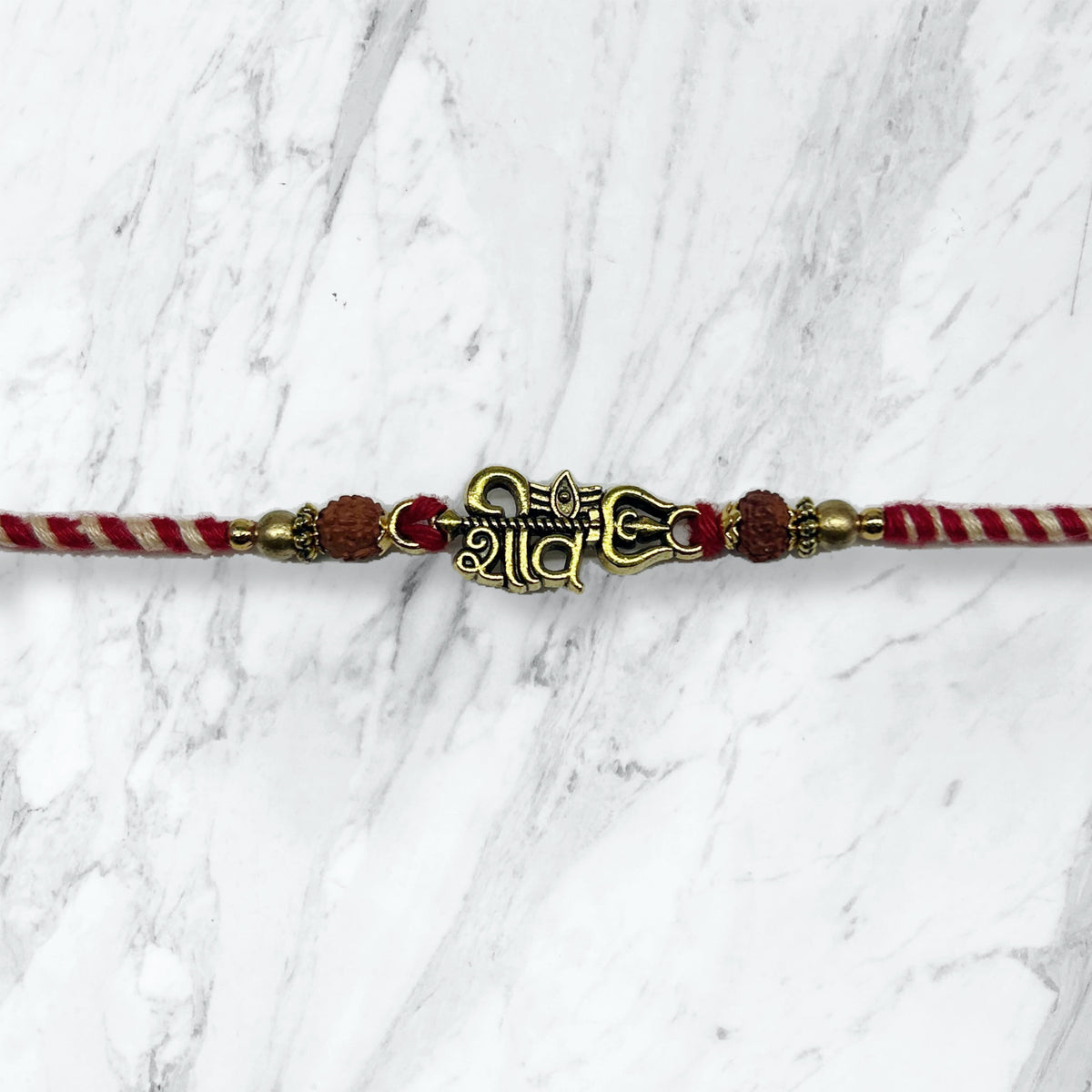 Shiv Om Trishul Rudraksha Rakhi