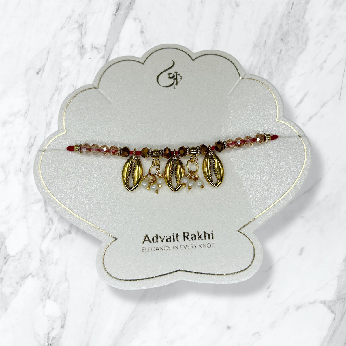 Golden Kodi & Moti Bead Lumba Rakhi