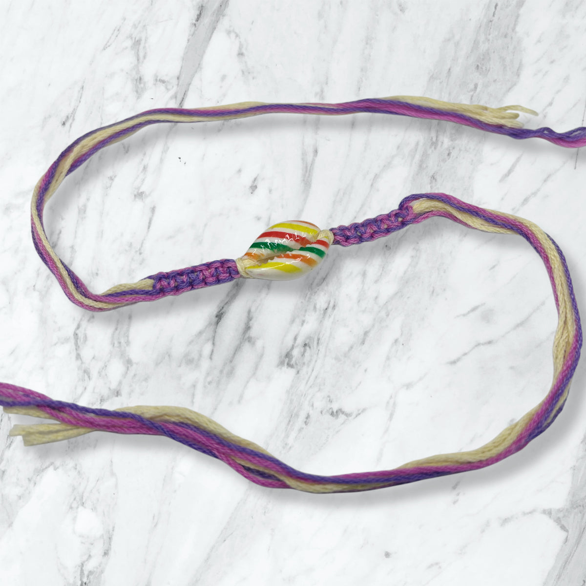 Rainbow Kauri Shell Thread Rakhi