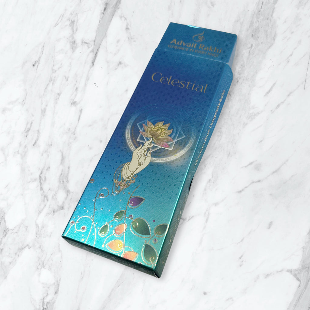 Spinning Mother of Pearl Clover Rakhi Box