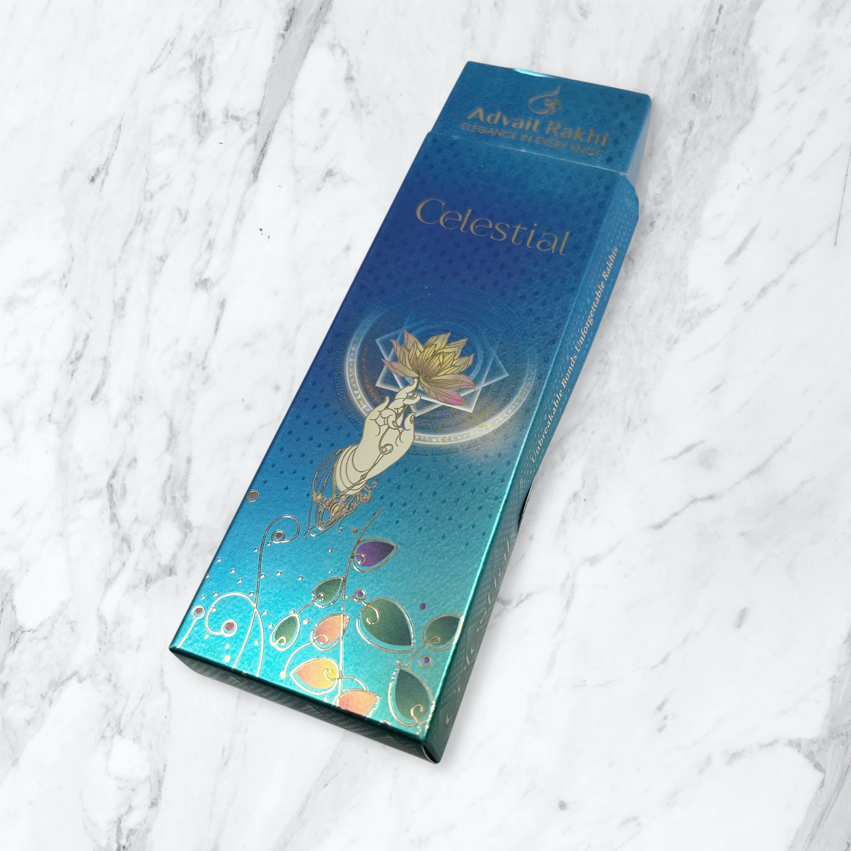 Spinning Mother of Pearl Clover Rakhi Box