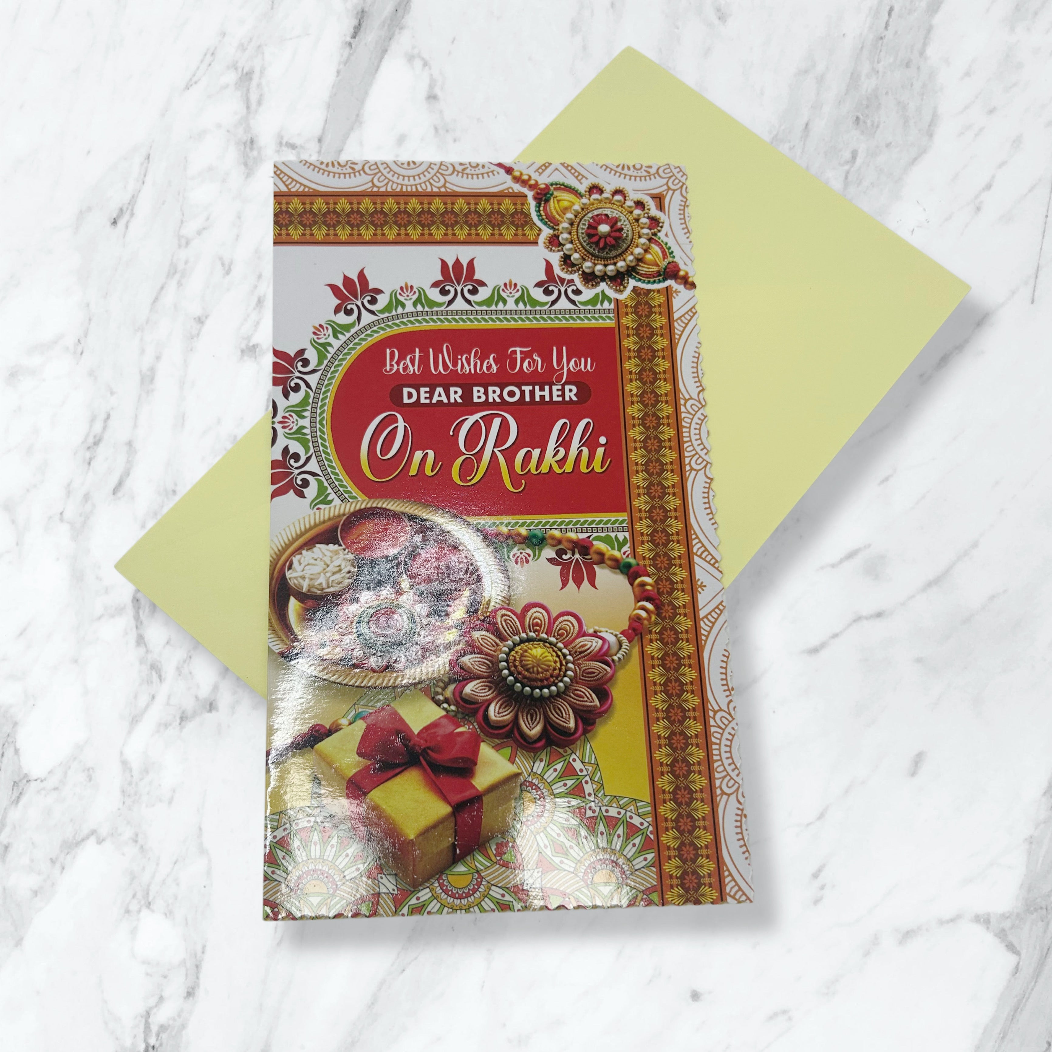 Best Wishes For You Dear Brother - Rakhi Greeting Card