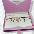 Multicolor Crystal Bird Charm Lumba Rakhi Box for Bhabhi
